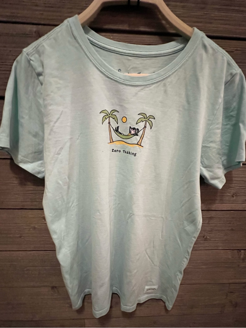 Woman's 100% Cotton Life is Good Tropical Tee